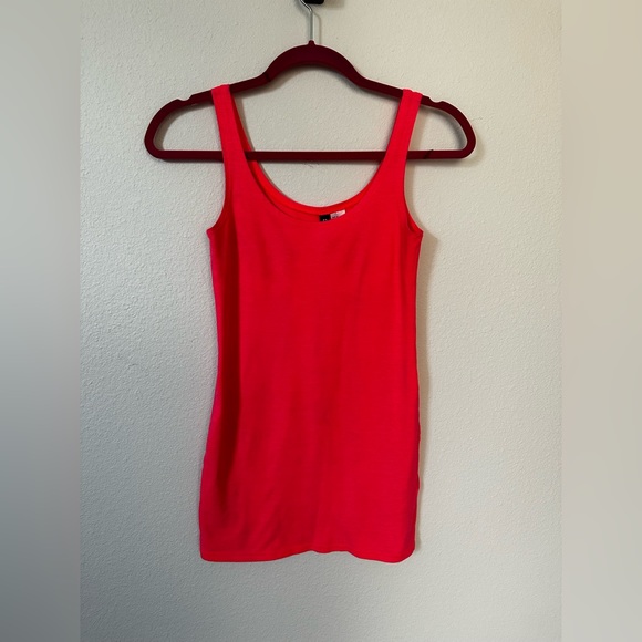 Neon Pink Tank Dress Preppy Hot Pink Bodycon Mini Tank Dress
